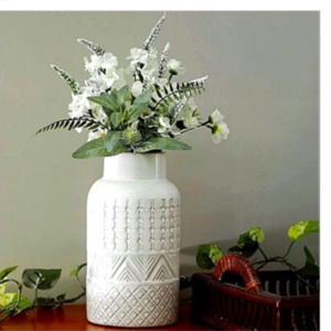 NEW - Beautiful TALL TRIBAL ETCHED VASE - Excellent Condition